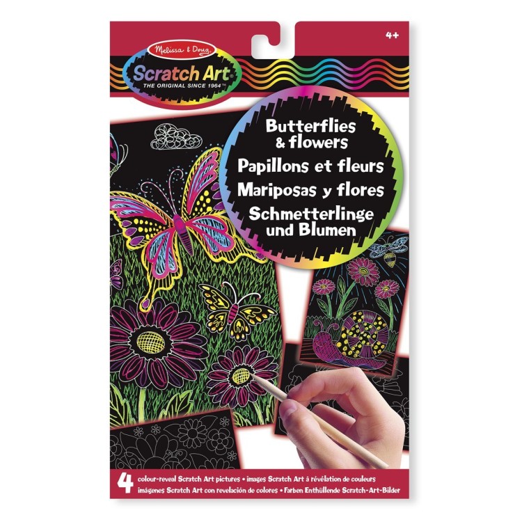 Melissa & Doug Scratch Art - Butterflies & Flowers