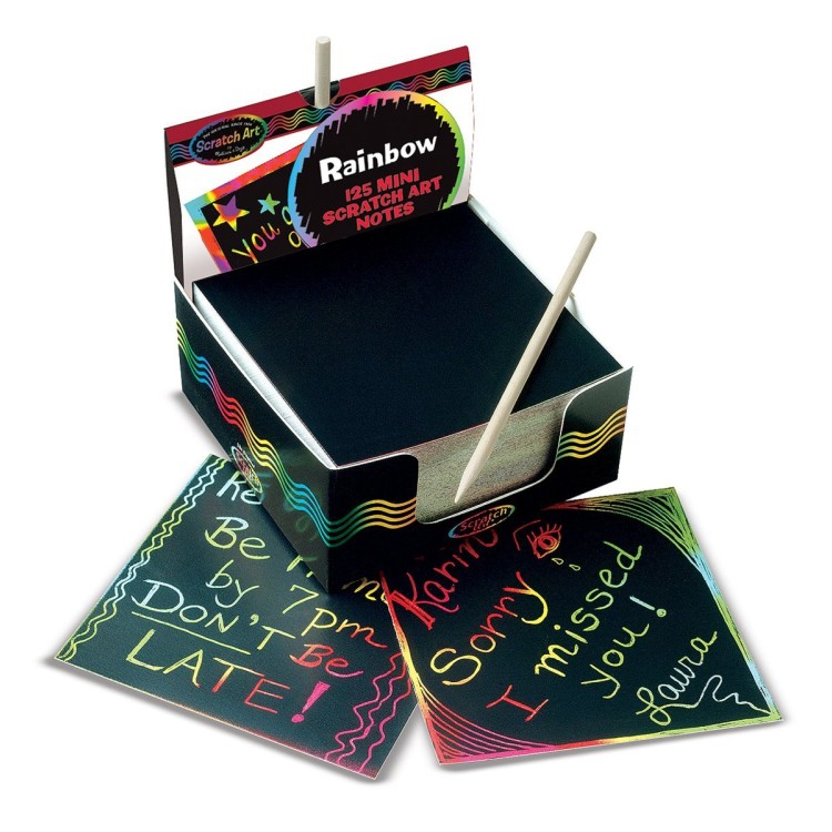Melissa & Doug Scratch Art Rainbow Note Cubes 15945