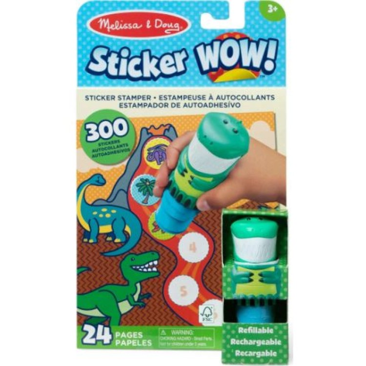 Melissa & Doug Sticker Wow! Sticker Stamper - Green Dinosaur