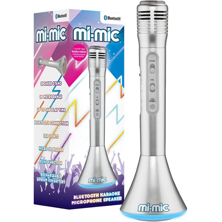 Mi Mic Silver Bluetooth Karaoke Microphone Speaker TY5899SV