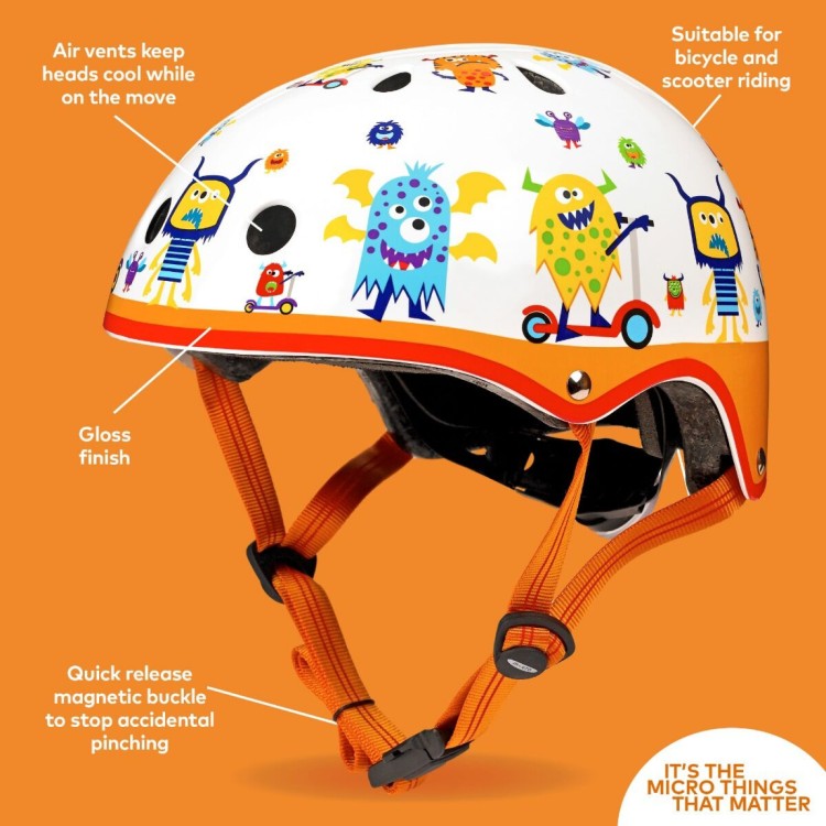 Micro Deluxe Helmet Monsters Medium 54-58cm 