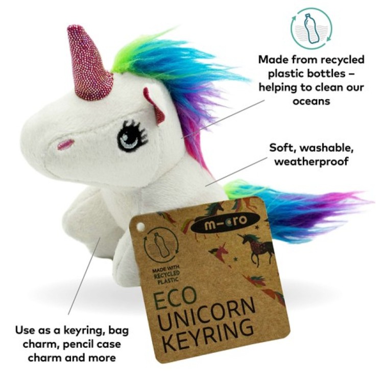Micro Eco Plush Unicorn Keyring