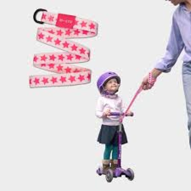 Micro scooter Eco Pull & Carry Strap Pink Stars for 3 Wheeled scooter