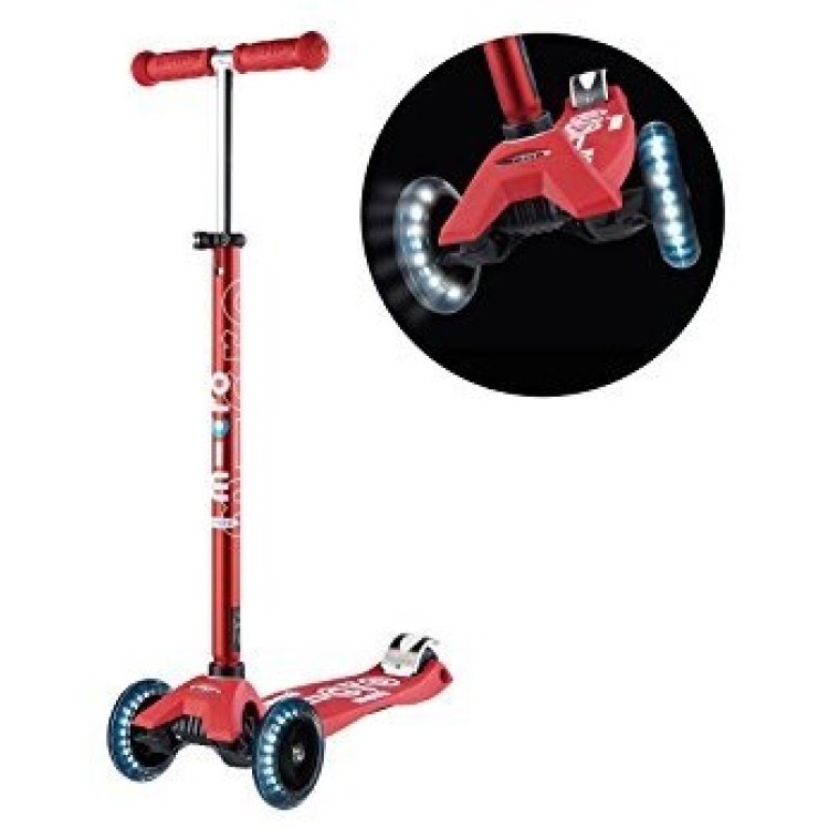 Micro Scooter Maxi Deluxe LED Red MMD068