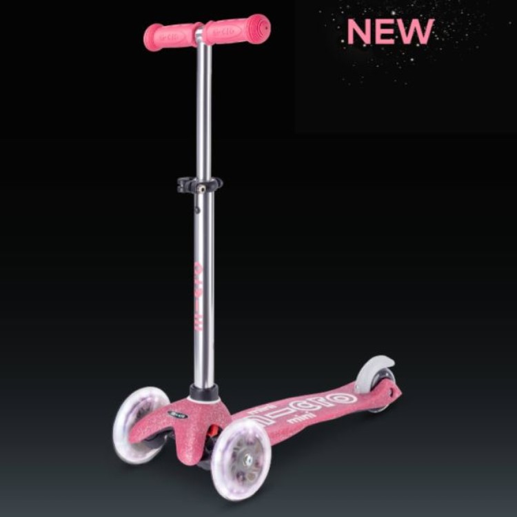 Micro Scooter Mini Deluxe Fairy Glitter PINK LED MMD208