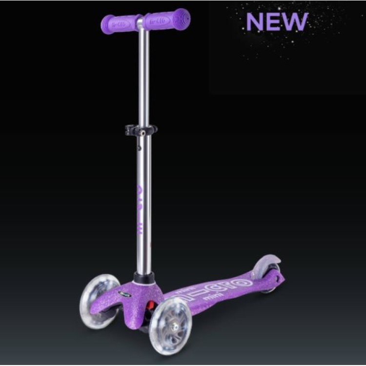 Micro Scooter Mini Deluxe Fairy Glitter PURPLE LED MMD207 - in store or click and collect only from our shop in Westcliff on Sea, Essex