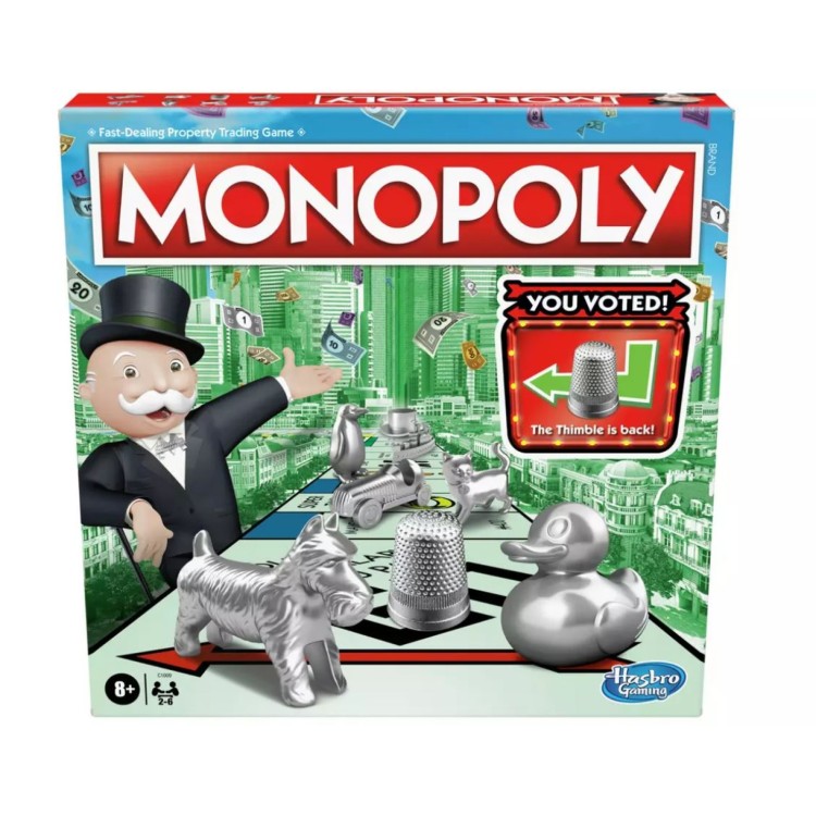 Monopoly Game Classic UK Edition +Thimble Hasbro C1009