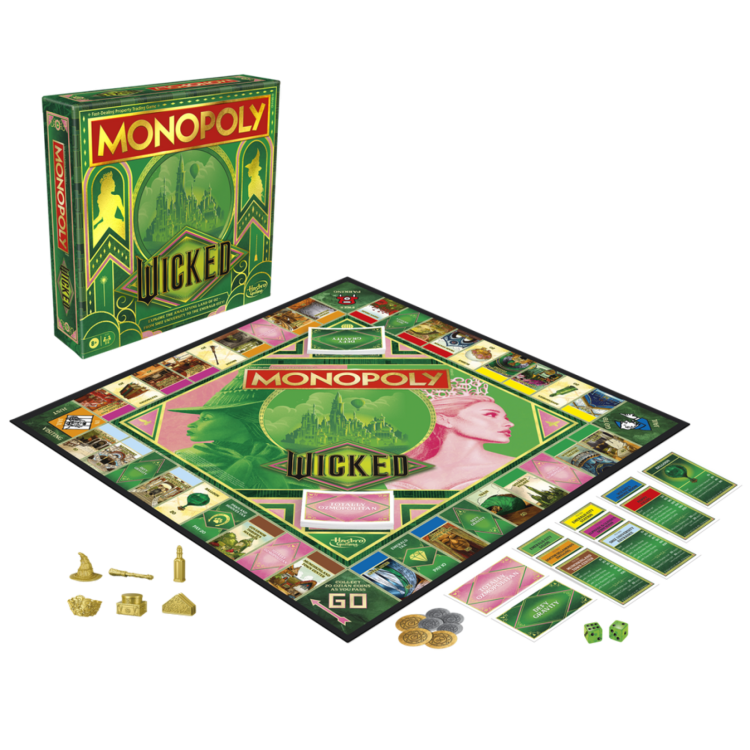 DAMAGED BOX SALE! (minimal box damage) Hasbro Monopoly Wicked G1312
