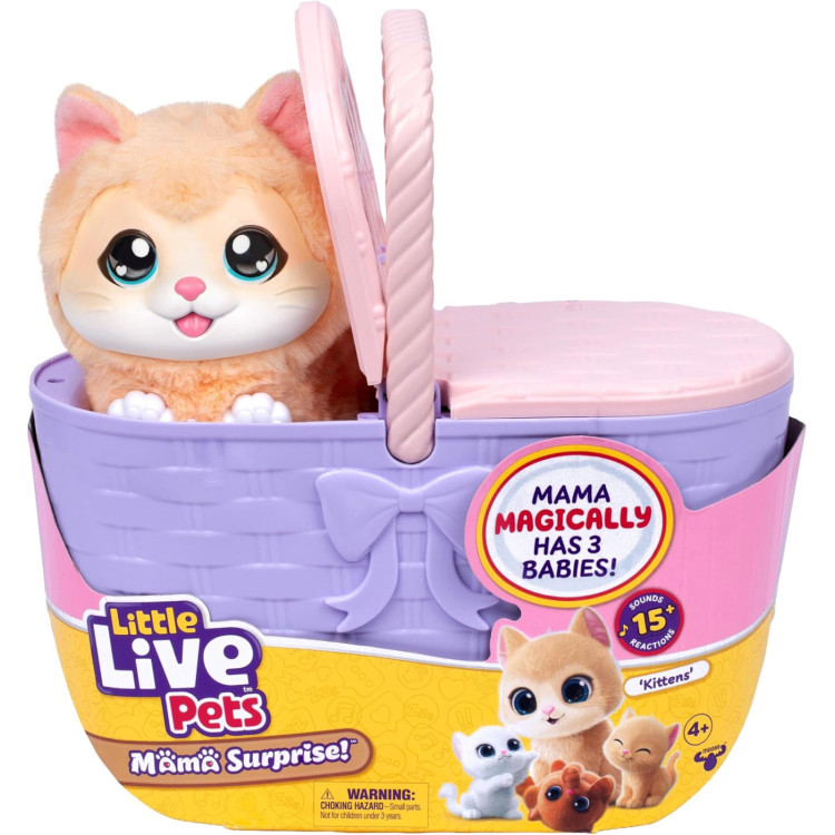 Moose Little Live Pets Mama Surprise Kitty Playset