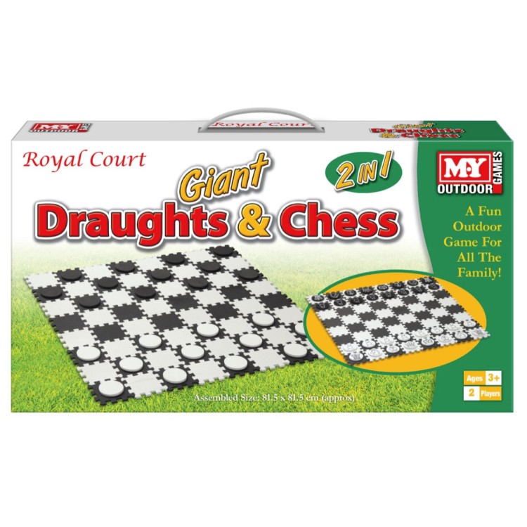 MY Large Outdoor Draughts & Chess 2-In-1 Game TY9382