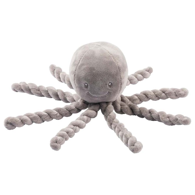 DN Nattou Octopus Soft Toy Birth+ (Grey)