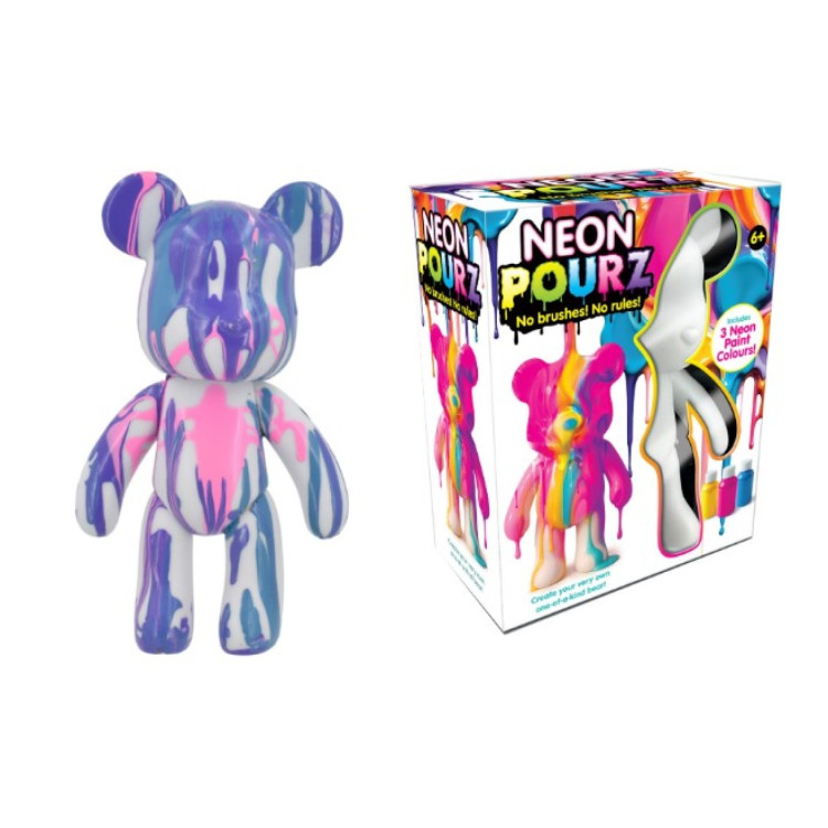 Neon Pourz Marble Paint Bear In Colour TY4037