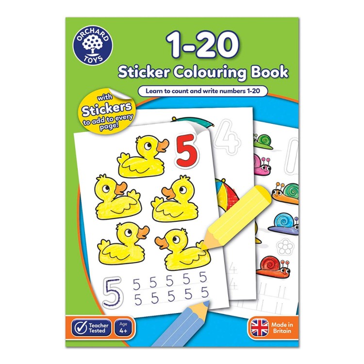 Orchard Toys 1-20 Sticker Colouring Book