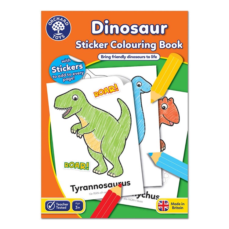 Orchard Toys Dinosaur Sticker Colouring Book