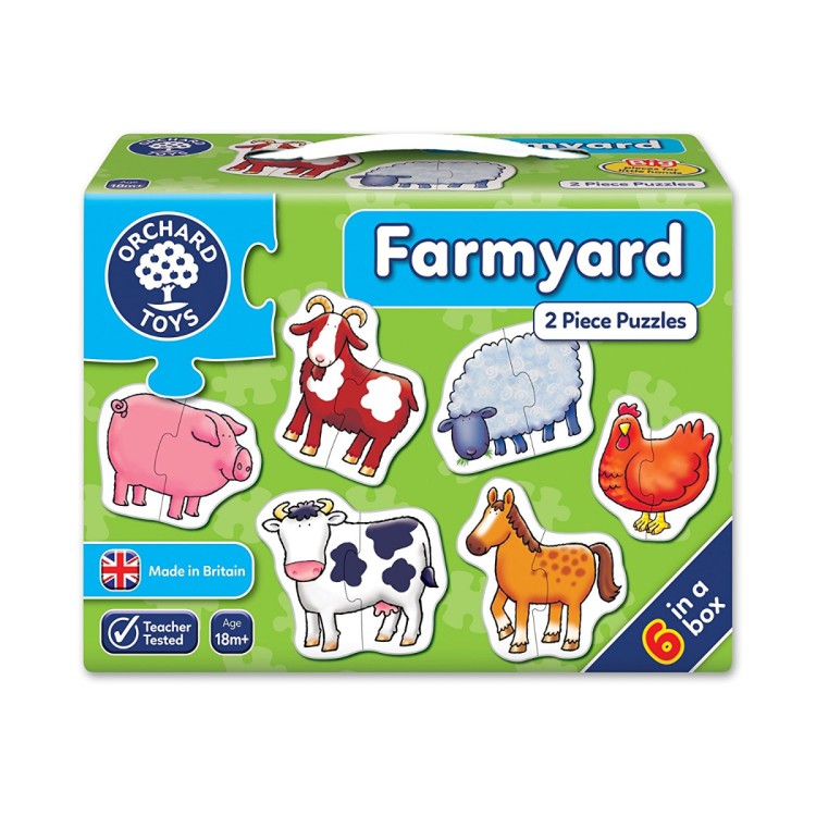 Orchard Toys Farmyard 6 x 2 Piece Puzzles