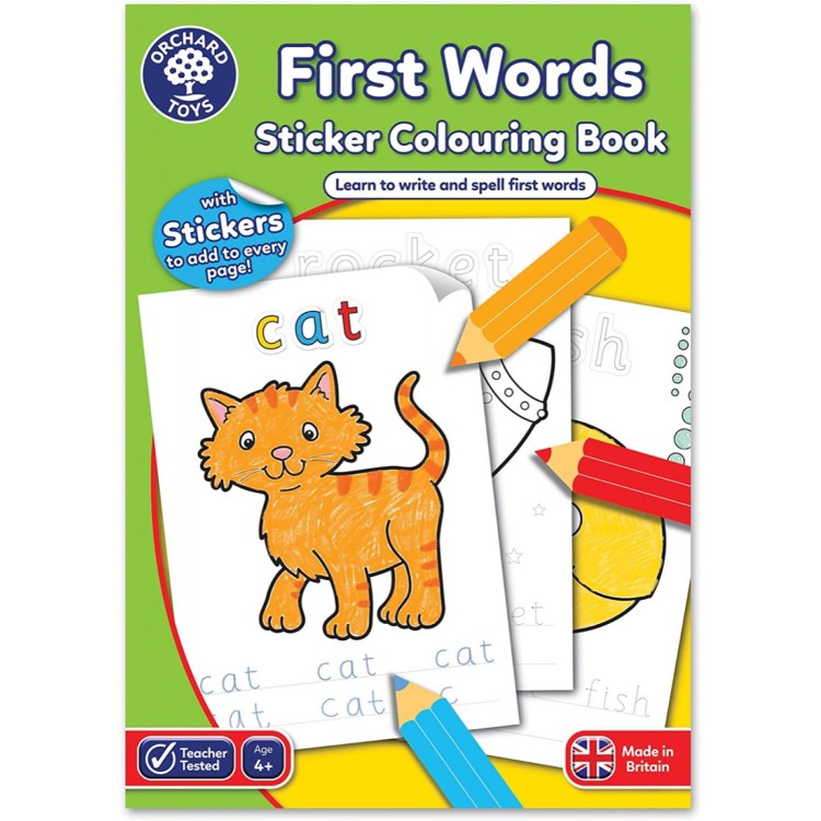 Orchard Toys First Words Colouring Book