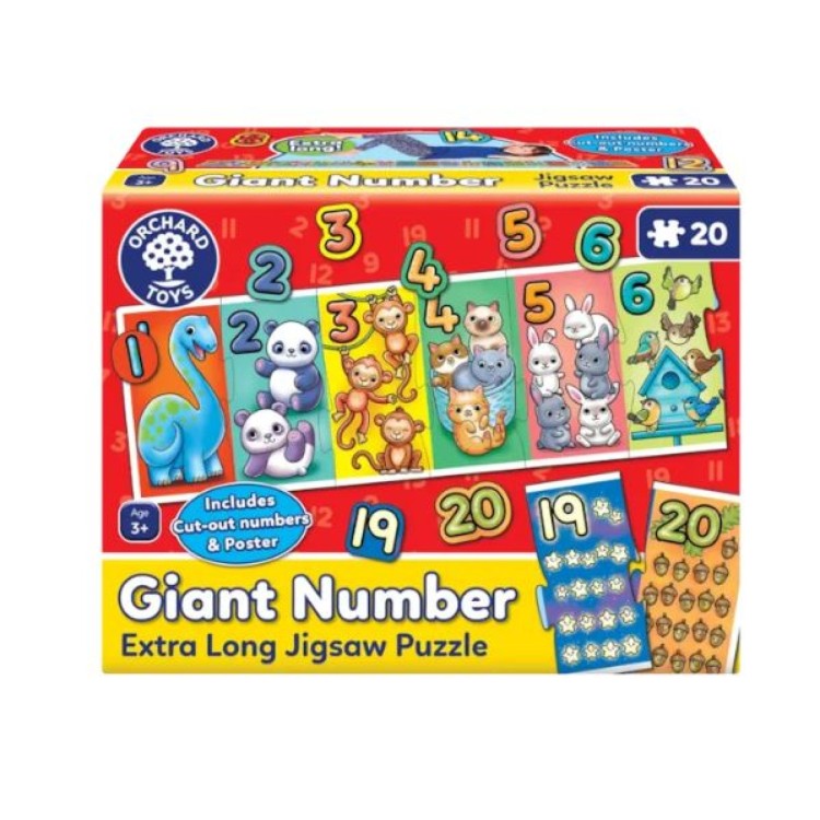 Orchard Toys Giant Number Extra Long 20 Piece Puzzle