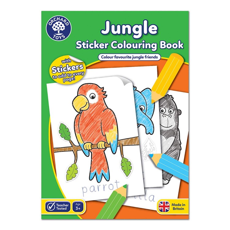 Orchard Toys Jungle Sticker Colouring Book