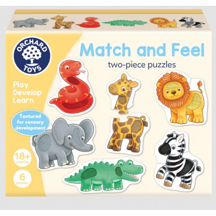 Orchard Toys Match and Feel Two Piece Puzzles 18m+
