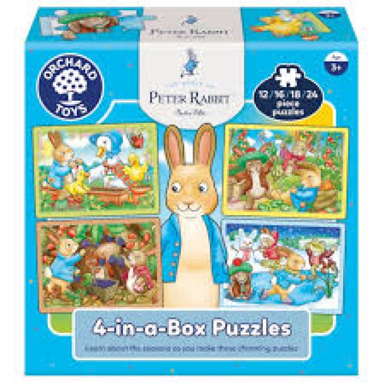 Orchard Toys The World Of Peter Rabbit - 4 In a Box Puzzles 12-24 Pieces Per Puzzle