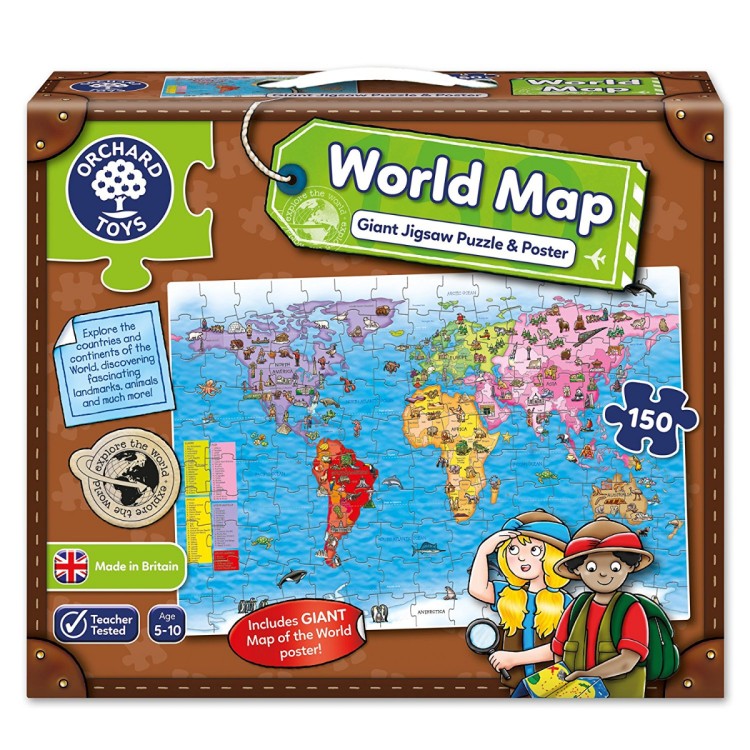 Orchard Toys World Map Puzzle & Poster 150 Pieces