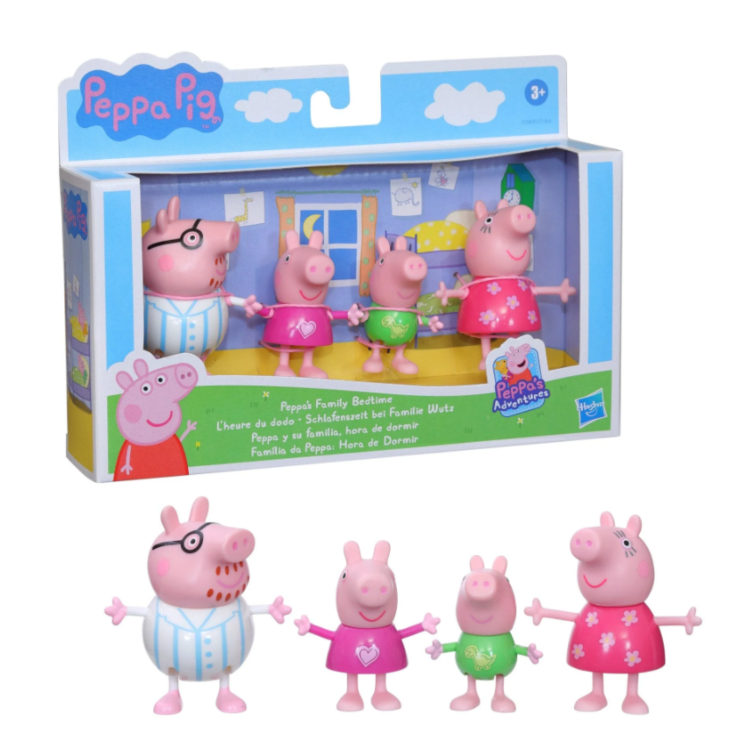 Peppa Pig Family 4 Figure Pack - Peppa's Family Bedtime F2192/F2171