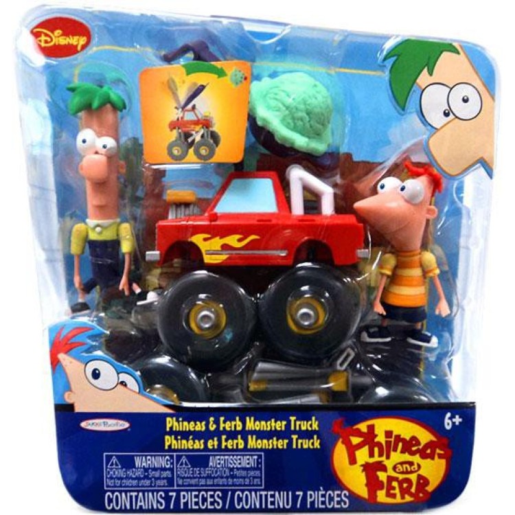 Phineas And Ferb Monster Truck Playset perfect condition Jakks 2010