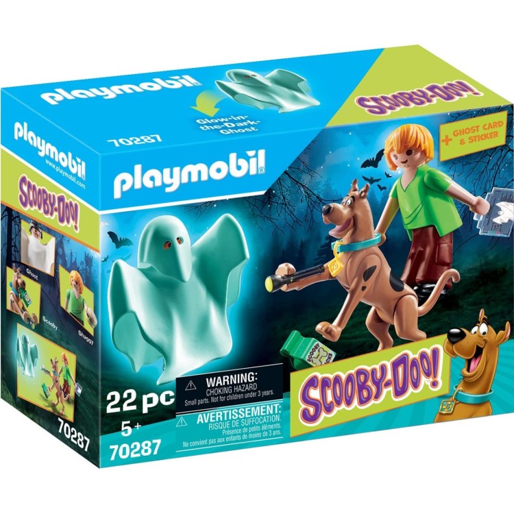 Playmobil 70287 Scooby-Doo Shaggy & Scooby + Ghost Card & Sticker