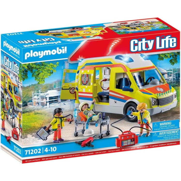 Playmobil 71202 City Life Ambulance With Lights