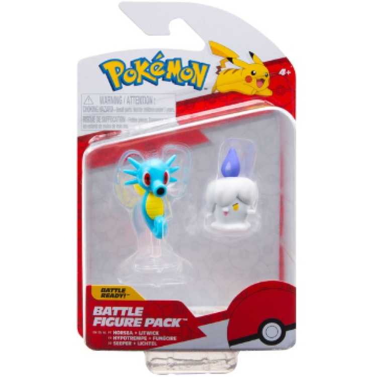 Pokemon Battle Figure - Horsea + Litwick