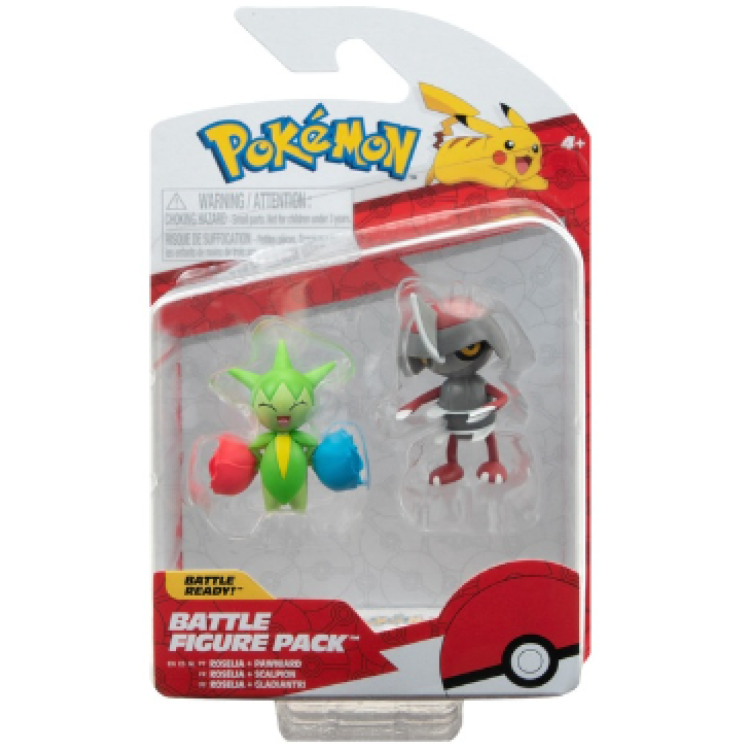 JZW Pokemon Battle Figure - Roselia + Pawniard