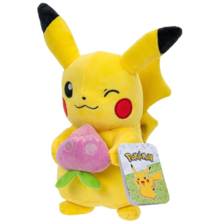 Pokemon Pikachu With Pecha Berry Accy 20cm Plush