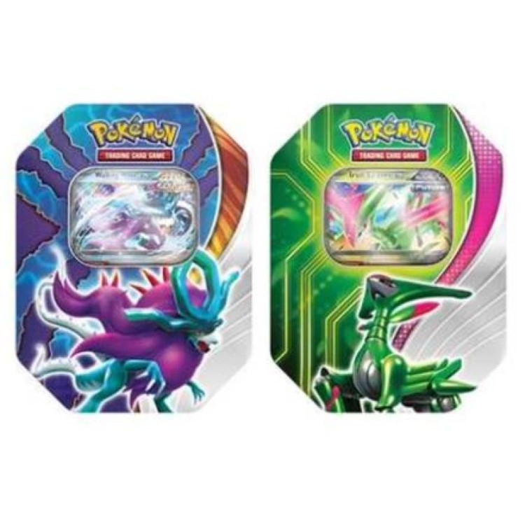 ASM Pokemon TCG Four Booster Tin Paradox Clash Ex 2x Twilight Masquerade, 1x Obsidian Flames, 1x Temporal Forces