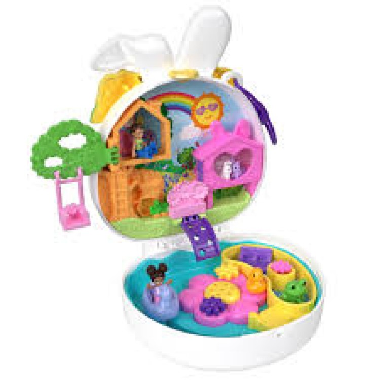 Mattel Polly Pocket Big World Flower Garden Bunny