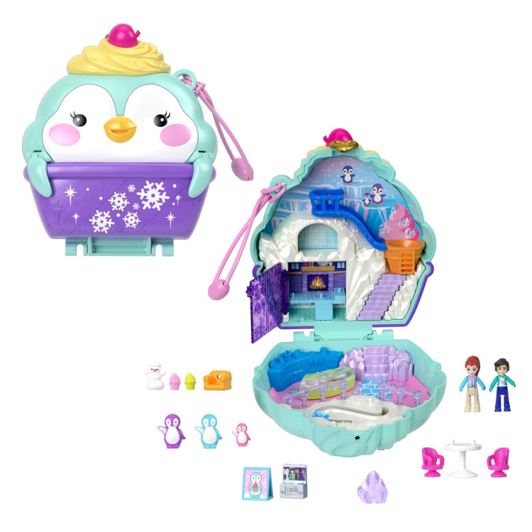 Mattel FRY35 Polly Pocket Big World Snow Sweet Penguin