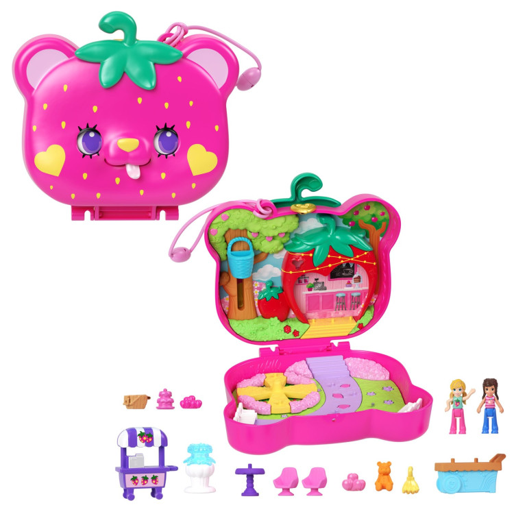 Mattel FRY35 Polly Pocket Big World Straw-Beary Patch BROKEN BOX