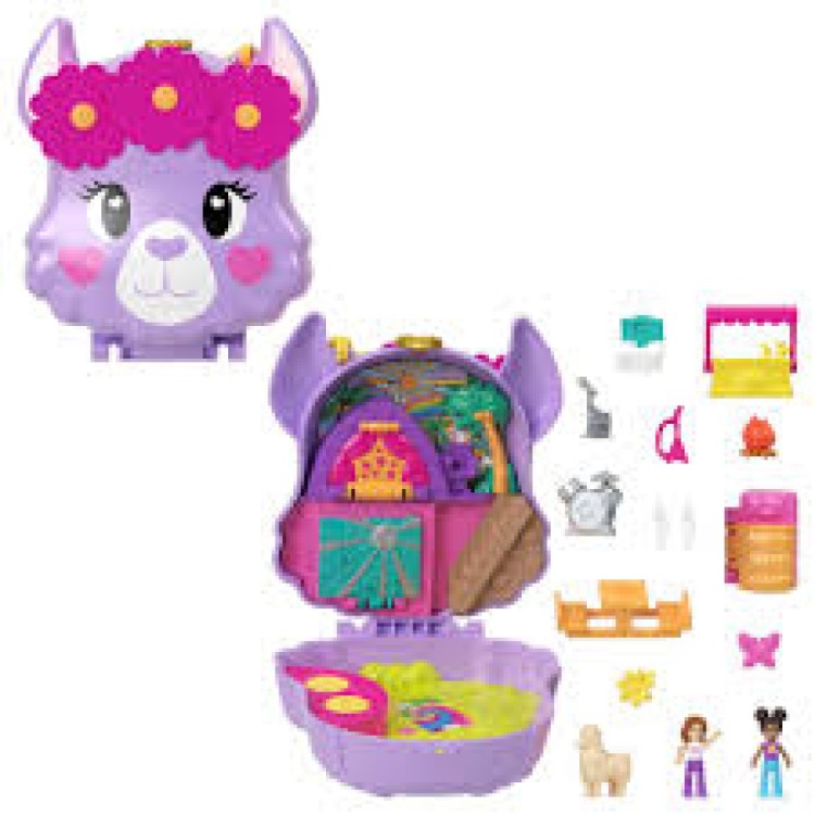 Mattel Polly Pocket Camp Adventure Llama Compact HKV33
