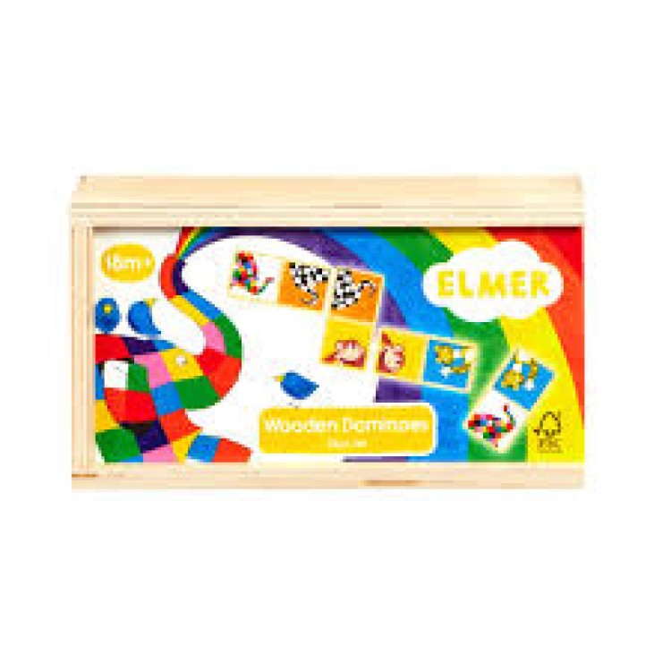 Rainbow Designs Elmer Wooden Dominoes