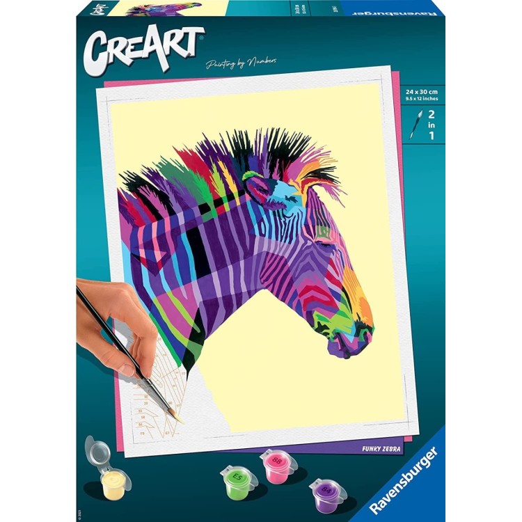 Ravensburger CreArt Paint By Numbers - Zebra 12+