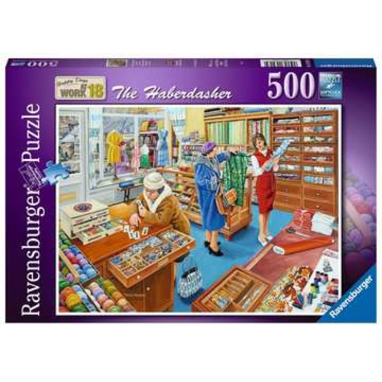Ravensburger Happy Days At Work 18 The Haberdasher 500 Piece Puzzle