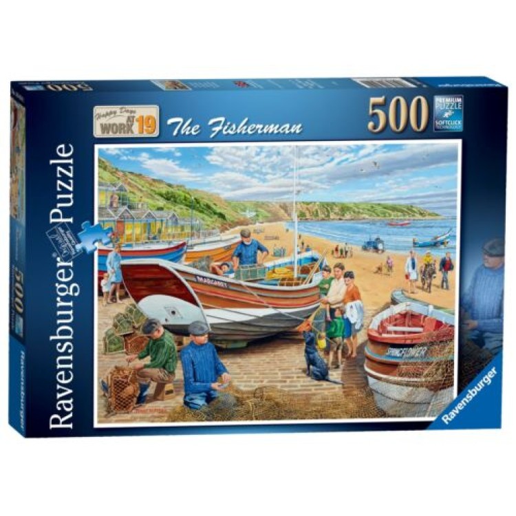 Ravensburger Happy Days At Work 19 The Fisherman 500 Piece Puzzle