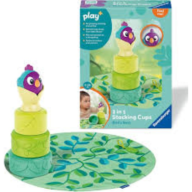 Ravensburger Play+ 3 in 1 Stacking Cups Bird's Nest 6m+