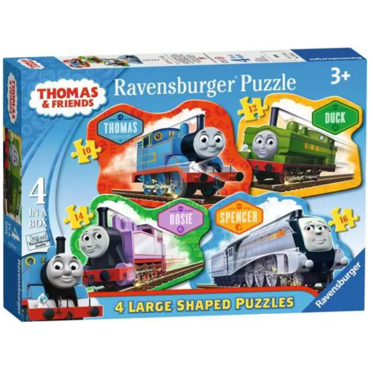 Ravensburger Thomas & Friends 4 in a Box (10, 12, 14, 16) Piece Large Shaped Puzzles 7078