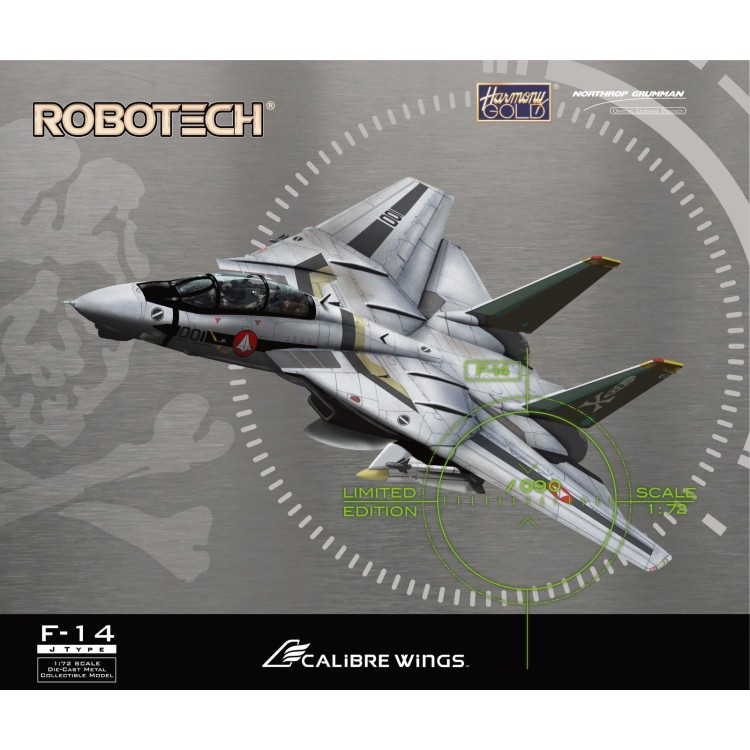 Robotech Calibre Wings F-14 J Type Tomcat 1:72 scale metal model BOX DAMAGE please read description   