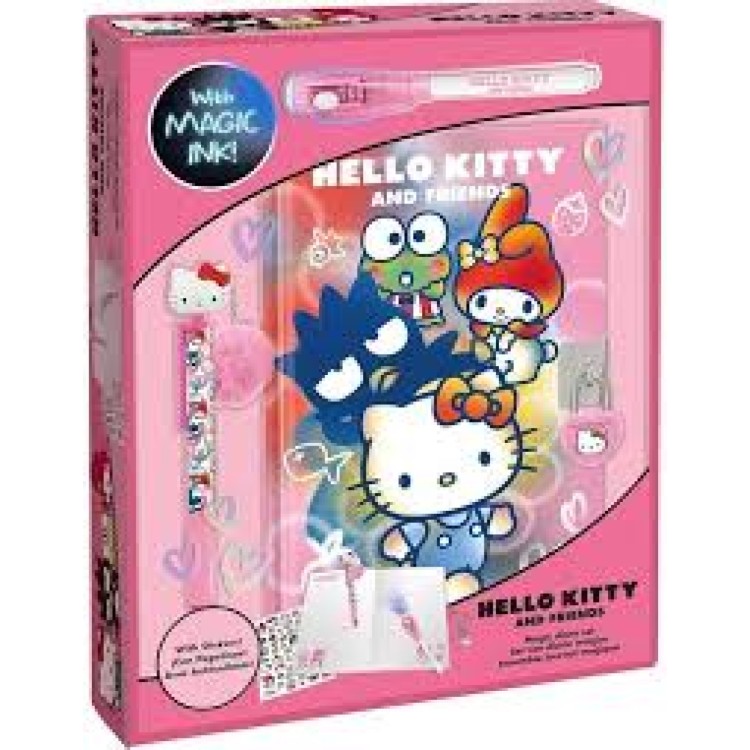 Sanrio Hello Kitty And Friends Magic Diary Set - With Magic Ink Pen & Topper Pen