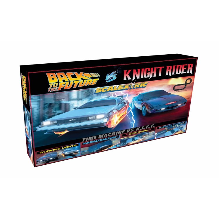 Scalextric Back To The Future Vs Knight Rider C1431 CLICK AND COLLECT ONLY FROM OUR STORE IN WESTCLIFF ON SEA ESSEX
