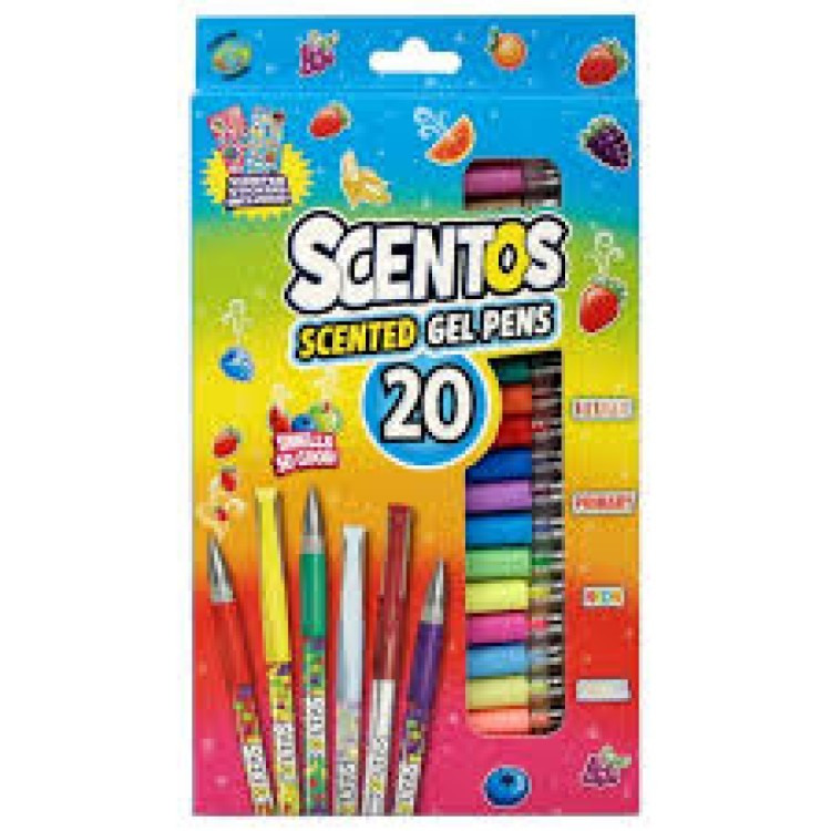 DKB Scentos 20 Scented Gel Pens Set