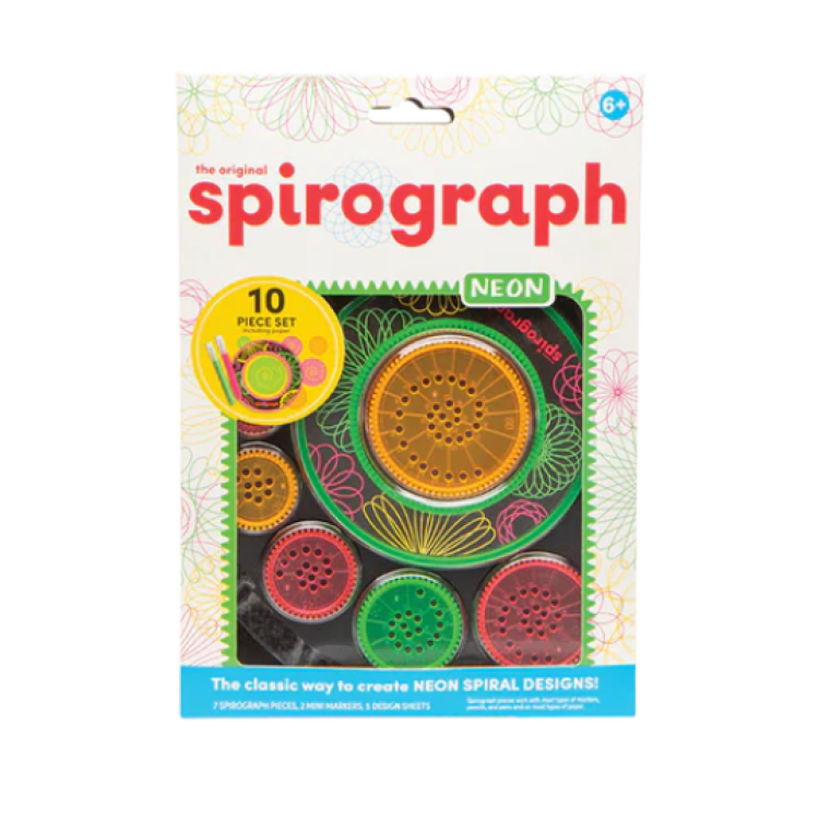 The Original Spirograph Envelope 10 Piece Set - Neon
