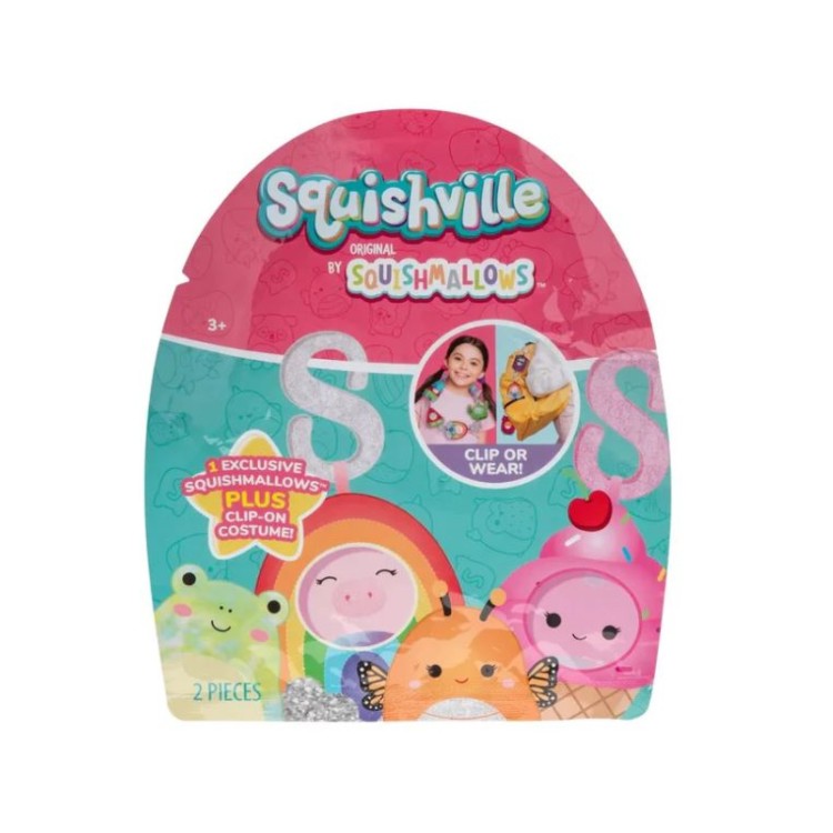 Squishmallows Squishville Style & Play Clip (Assorted - One Supplied)