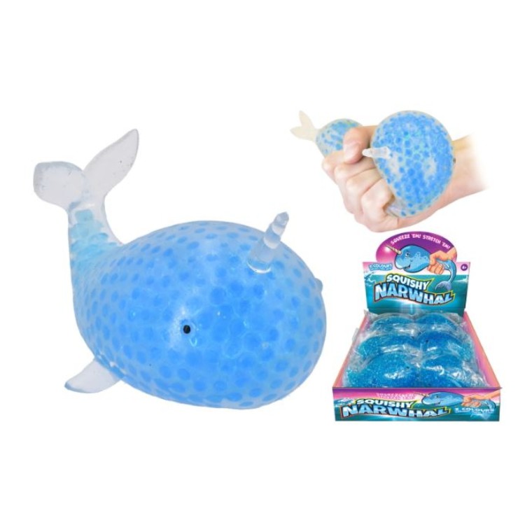 Squishy Narwhal Sensory Assortment TY6968 (One Supplied)